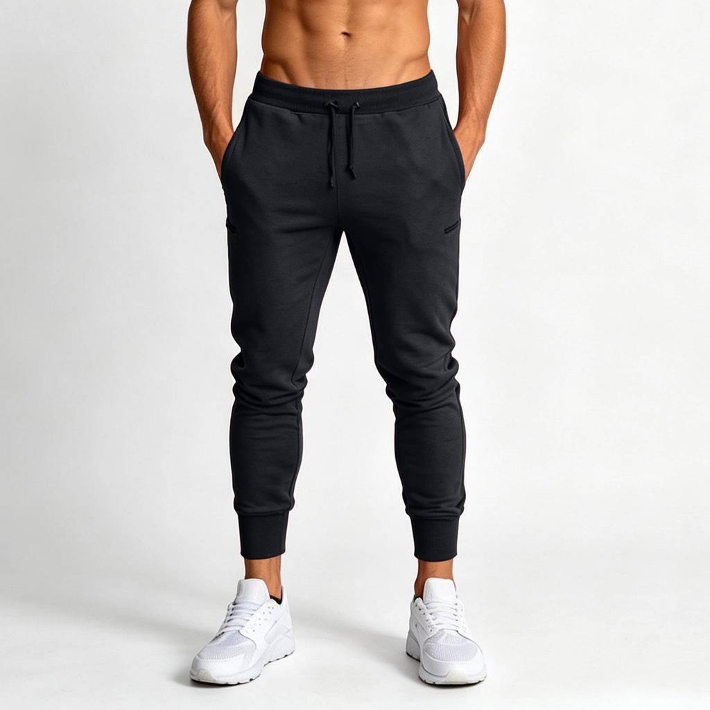Men's Athletic Joggers Casual Slim Fit Tapered Pants for Running Training
