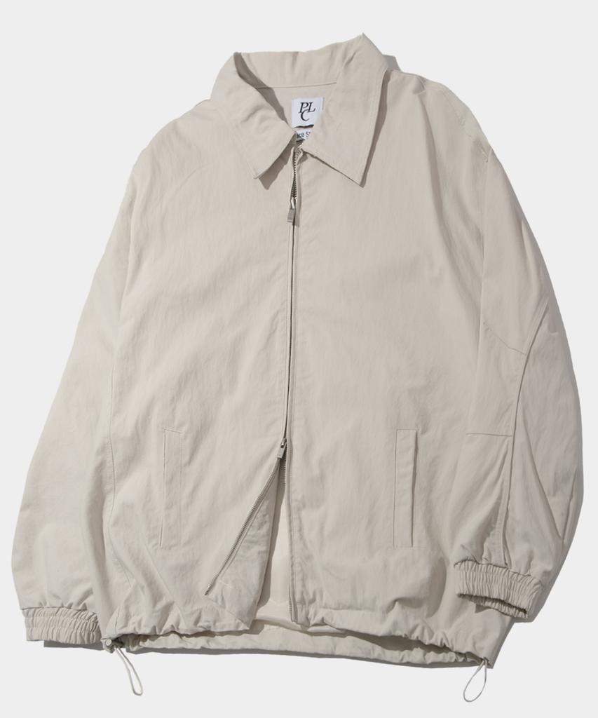 Placestudioman Essential Classic String Oversized Minimal Collar Zip-Up Blouson Jumper_2 Colors