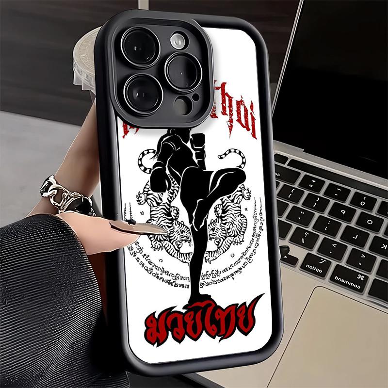 Phone Case for iPhone 17 Air 16E 15 16 Pro Max Muay Thai Fight Boxing Cover 14 Plus 13 12 Mini Soft Shell Silicone Fundas