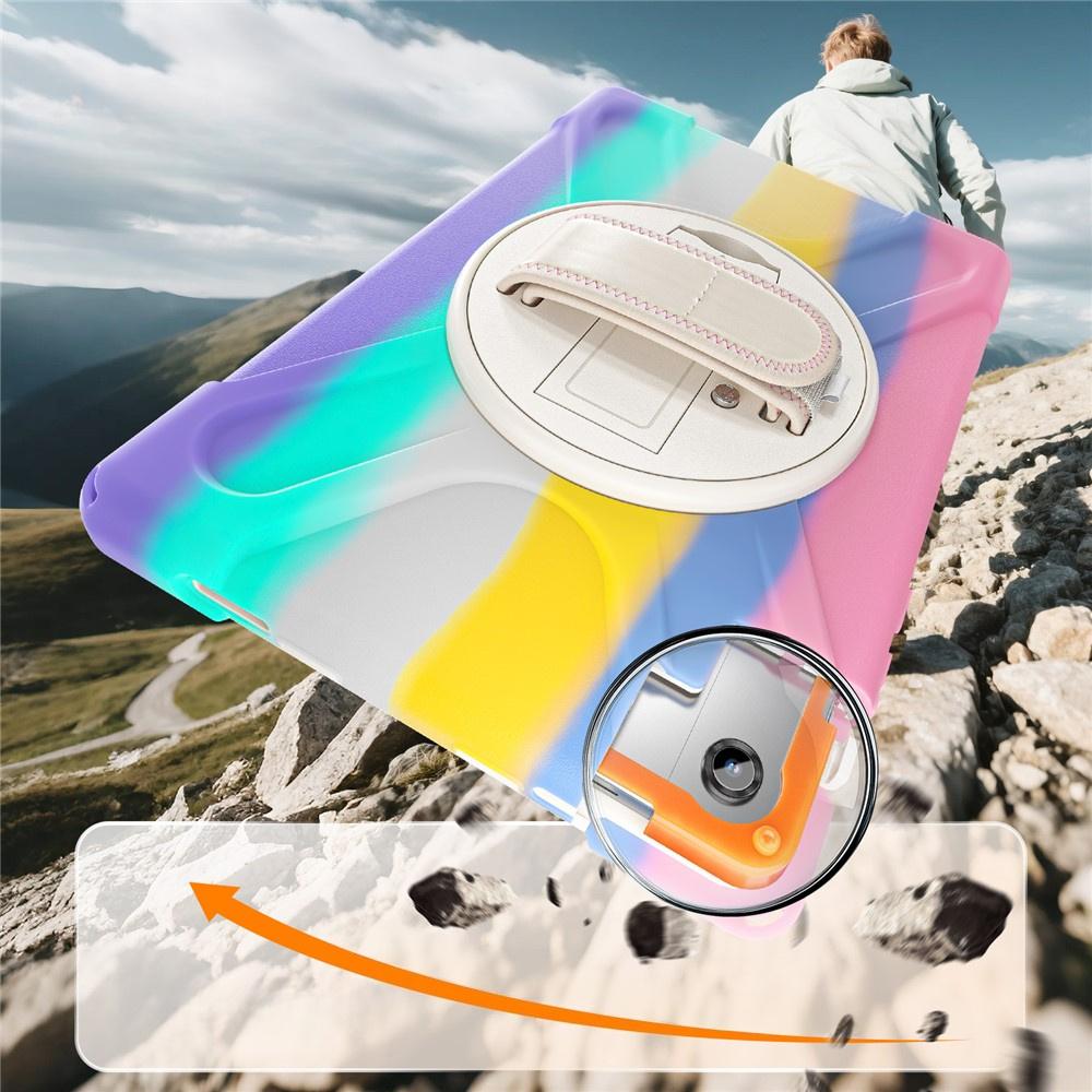 Armored Case for Samsung Galaxy Tab A11+, with Stand and Shoulder Strap - Multicolor