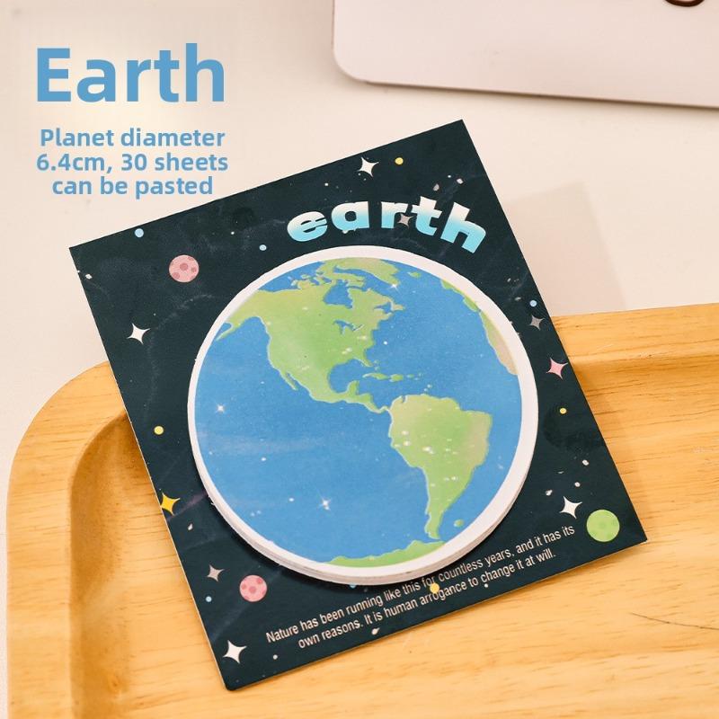 

Cute Planet Series Sticky Notes Student Message Notes Sticky Notes Round Earth Moon N Times Sticky Notes Earth