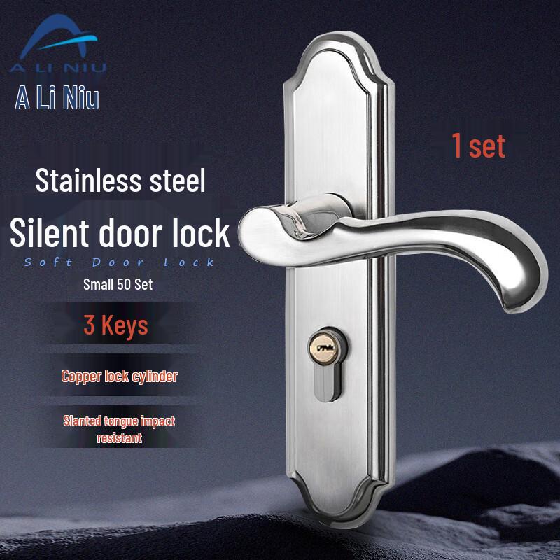 Aliniu AQJ123 Stainless Steel Silent Door Lock Set