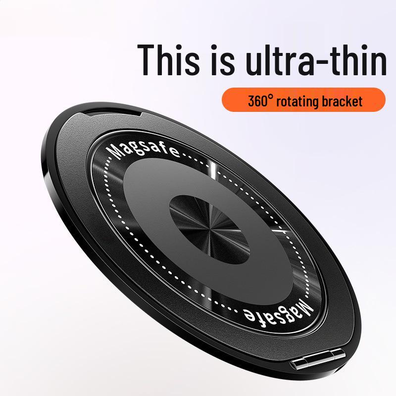 Lazy 360 Rotating Phone Holder: Ultra-Thin Foldable Stand with Iron Sheet & Plastic for Horizontal/Vertical Screens