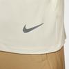 Men's Nike Dri Fit T Shirts Men's Ecru Stand Collar Moderate Straight Fit