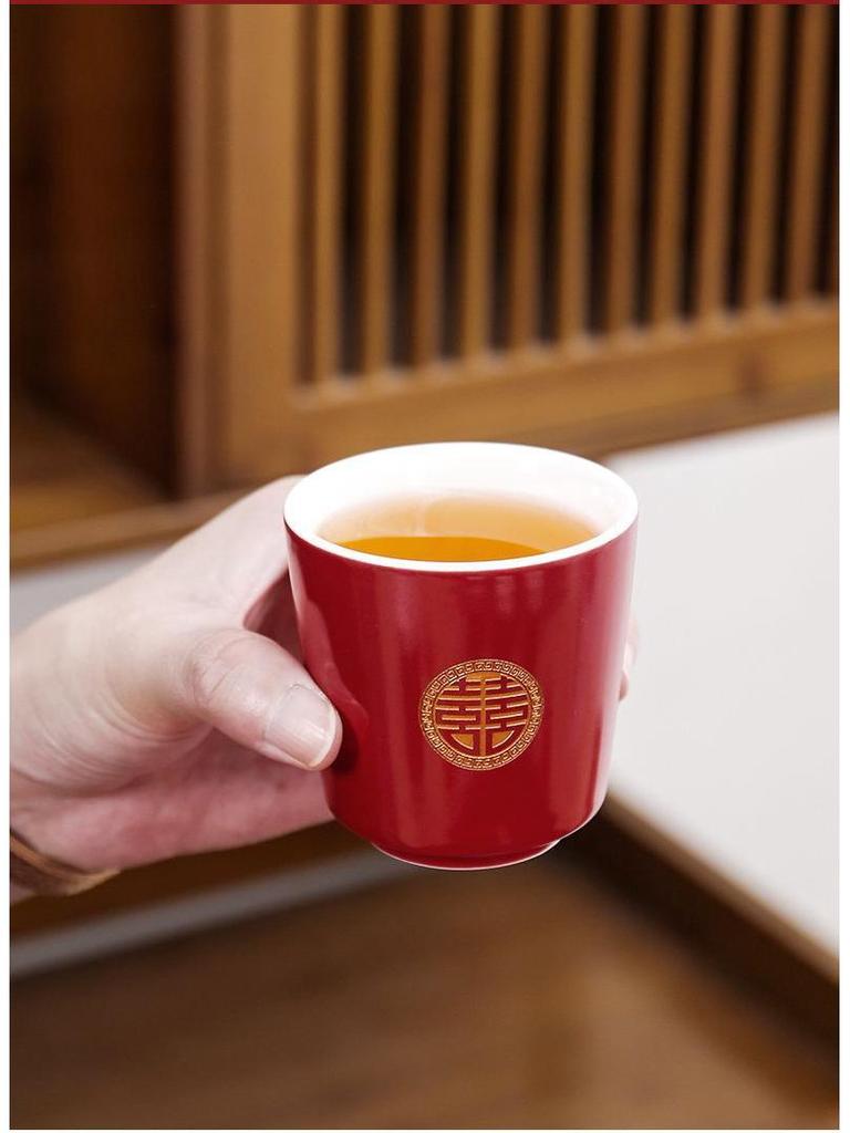 Wedding Tea Set: Elegant Teapot and Cups for Newlyweds' Traditional Ceremony