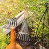 KADAX Metal Garden Rake 6-Tine Handle