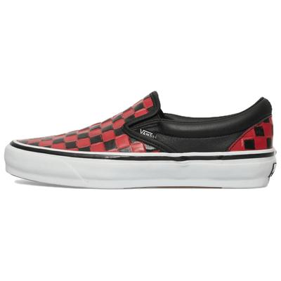 Zapatillas Clásicas Slip-On de Caña Baja para Patineta Unisex Rojas Negras VN000DCMBRR1