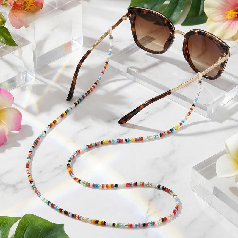 Fashion Eyeglass Chains for Women Pear Crystall Sunglasses Chains Glasses Cord Holder Eyewear Lanyard Necklace Strap Rope