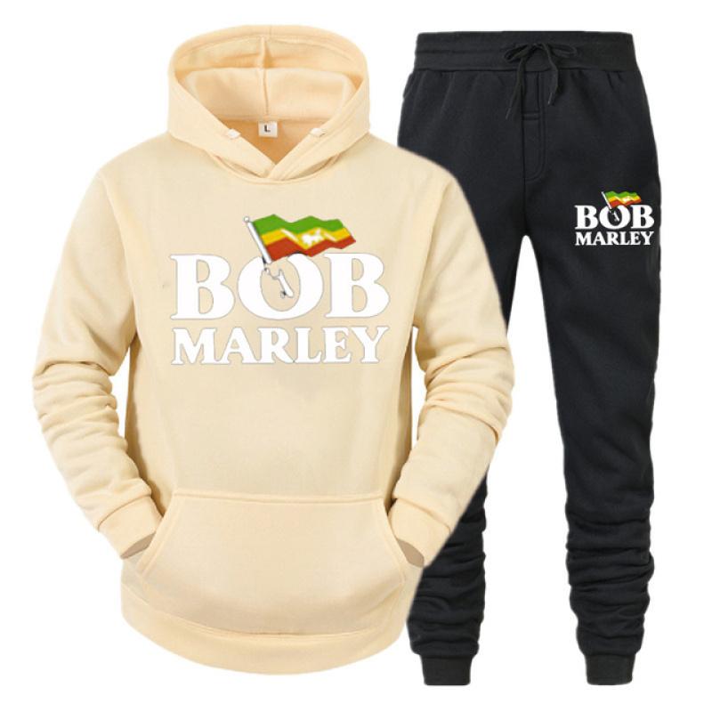 Printed Fashion Men Women Tracksuit Casual Hoodie And Pants 2pcs Sets Oversized Pullover Trend Sweatsuit Men Clothing