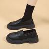 Small leather shoes for women's British retro versatile flat-soled loafers 2025 spring and autumn new soft-soled one-pedal single shoes