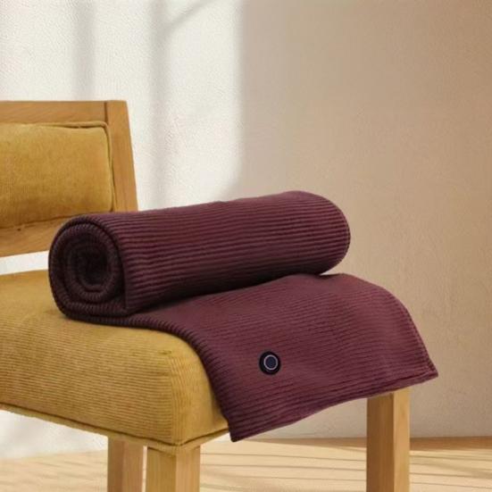 Heating Shawl USB Powered Heating Scarf with 3 Temperature Settings Zippered Winter Warm Wrap Portable Heated Blanket for Travel Flights Road Trips