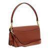 Coach Tabby 26 Classic Logo Buckle Closure Cow Leather Shoulder Handbag Medium Size Women's Brown and Caramel Color