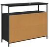 Sideboard in Black Oak Look 100 x 35 x 80 cm Engineered Wood