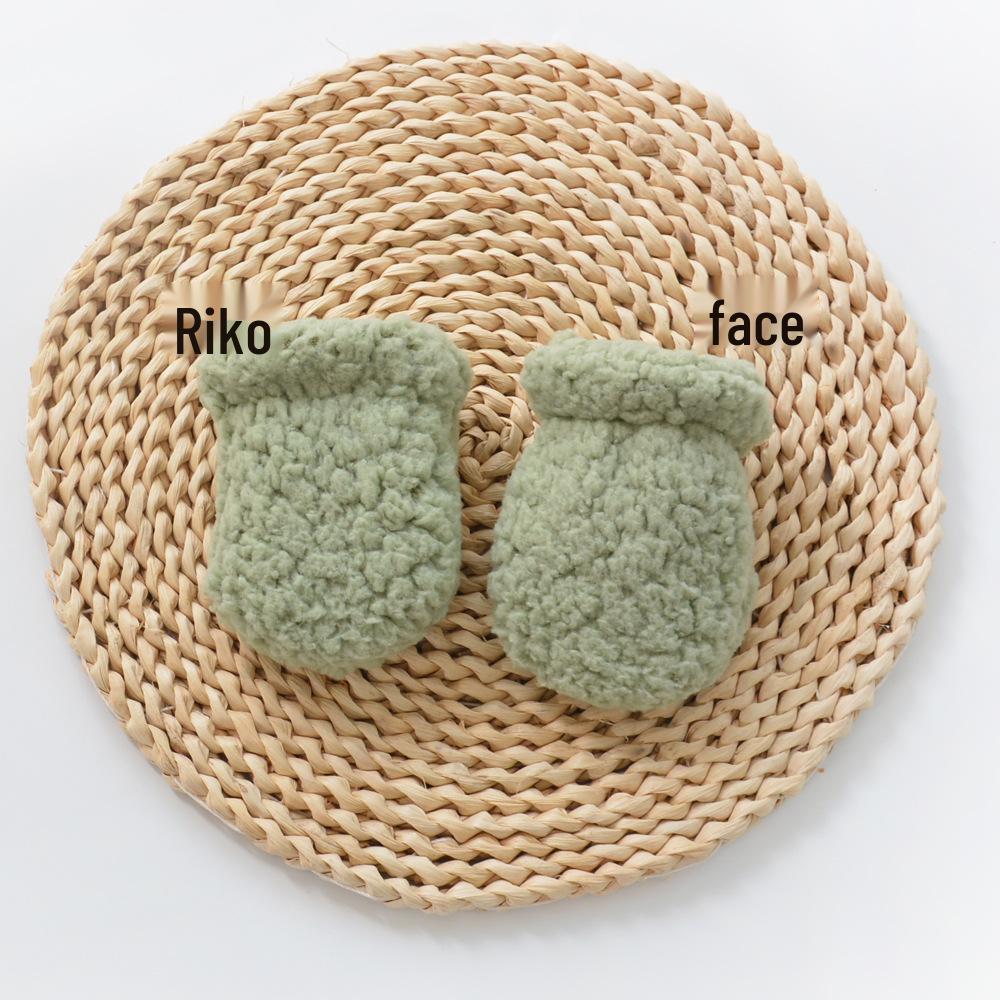 Double Layer Baby Mittens: Anti-Scratch, Warm Bubble Fleece for Newborns