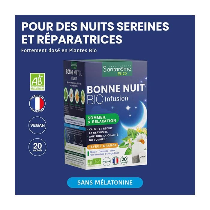 Santarome - Bonne Nuit Bio - Aide À L#039;endormissement - 20 Infusions