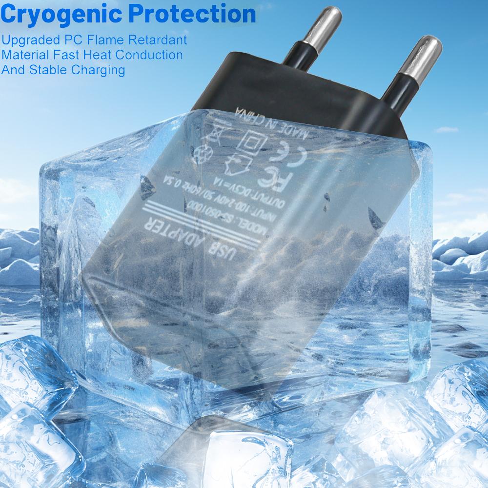 Portable 5V 1A USB Charger Adapter Wall Charging Head Mobile Phone Charger EU Plug For iPhone Xiaomi Samsung Travel Charge