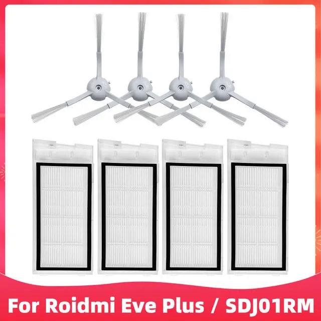 För Roidmi EVE Plus SDJ01RM Robotdammsugare Tillbehör Rullande Huvudborste Sidoborste Filter Mopp Dammbehållare Reservdelar