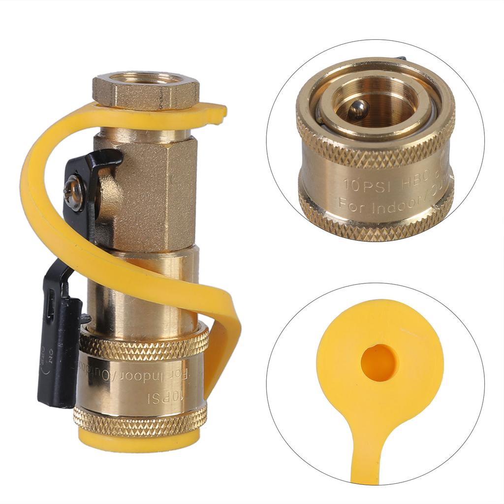 Set of 7 Brass Propanes Connectors Quick Connecting Fitting Conversion Fitting Grilling Connectors Suitable for Travel