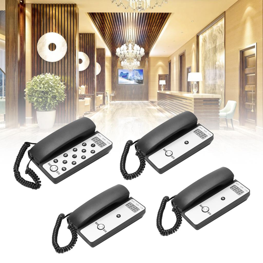 Drahtlose Gegensprechanlage 1 Hauptgerät 3 Nebenstellen Heimkommunikationssystem für Hotelabteilung 100?240-V-UK-Stecker