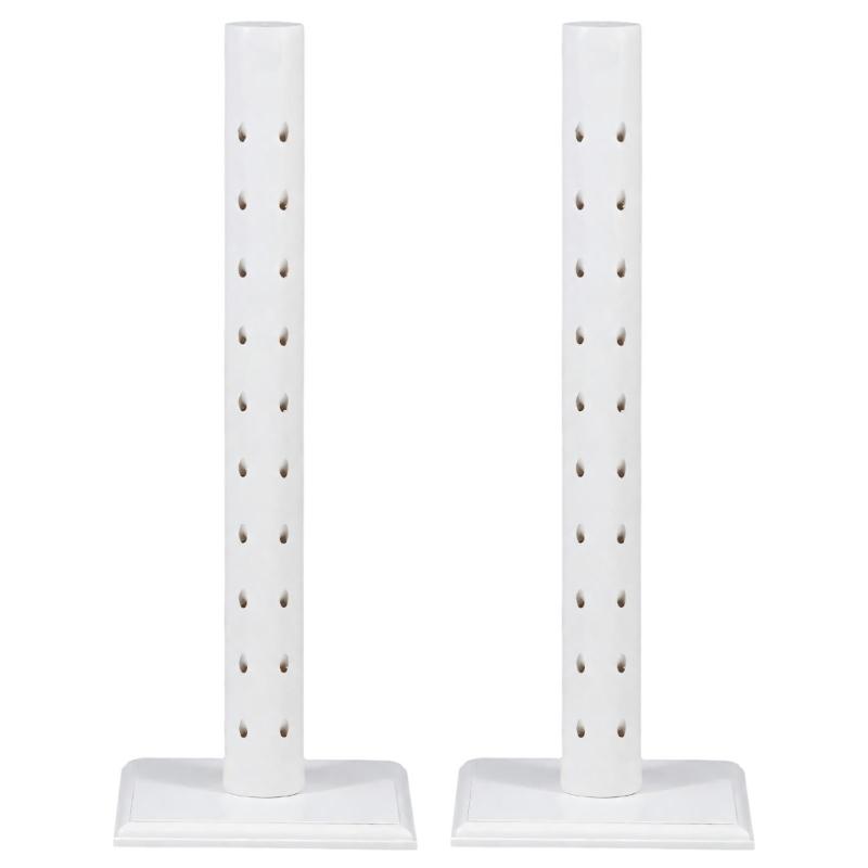60-Hole Wooden Confection Display Stand Set, Two Screw-Fastened Displays for Positioning Stick-Mounted Candy in a Vertical Arrangement