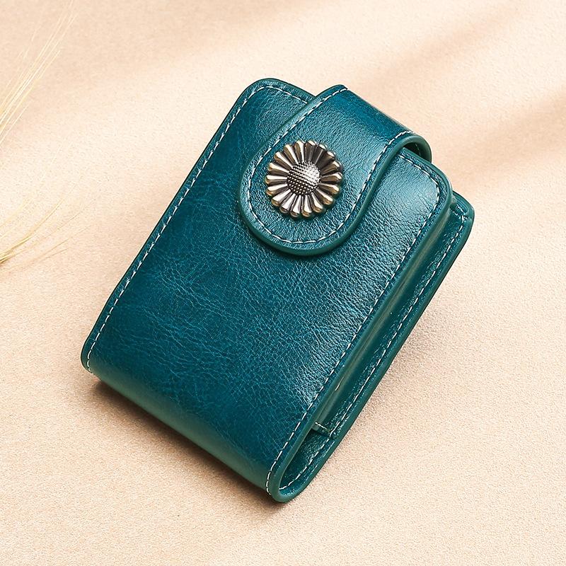 1pcs Mini Lipstick Bag with Mirror Portable Leather Makeup Organizer Compact Travel Cosmetic Pouch for Touch-up & Storage