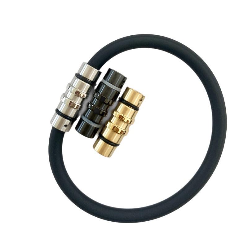 Europäischer und Amerikanischer Modeschmuck Silikonarmband mit Magnetverschluss - Sportliches Dreifarbiges Design