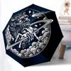 1pc Fantasy Monster "Astronomy" Automatic Umbrella High Quality Canopy, Portable Folding Umbrella With, Ideal Gift for - Travel, Everyday, Formal Even