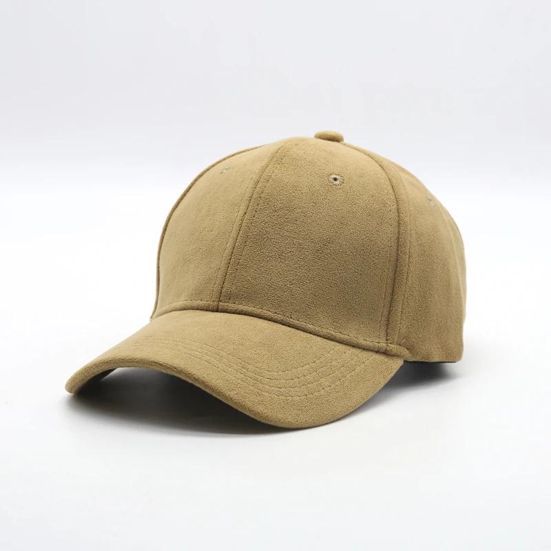 Neue Großhandel Wildleder Baseballkappe Herbst Winter für Männer Frauen Winter Einfarbig Street Hut Unisex Verstellbar Lässig Schlichte Gorra Kappen