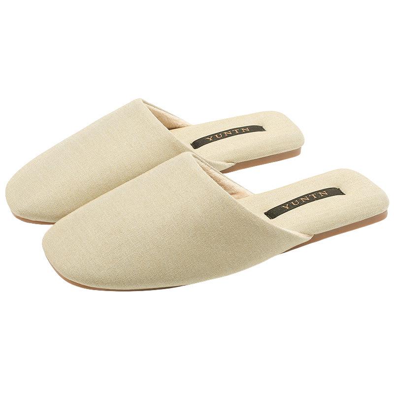 Cloud Group Minimalistische Baotou Baumwollpantoffeln mit Fleecefutter - Rutschfeste, leichte Hausschuhe für Damen & Herren, Herbst/Winter-Kollektion