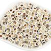 100Pcs/lot A-Z Letter Beads For Jewelry Making Gold Color Square Alphabet  Spacer Bead Charms Diy Bracelet Pendants Supplies