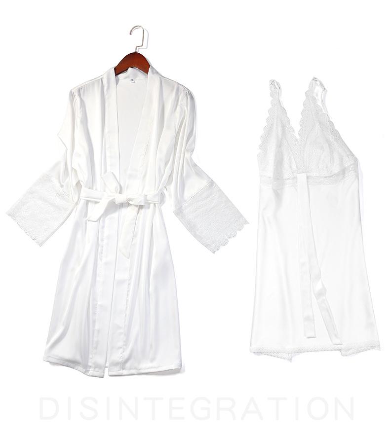 Women's Silk Lace Pajama Set - Breathable & Comfortable Two-Piece Nightwear