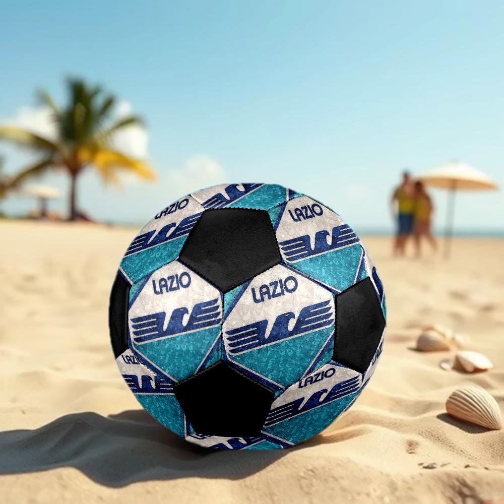 Pallone da Calcio Lazio FC, colorato, adatto a tutte le età, cucito a macchina, materiale PVC, qualità da competizione, resistente e ad alto rimbalzo