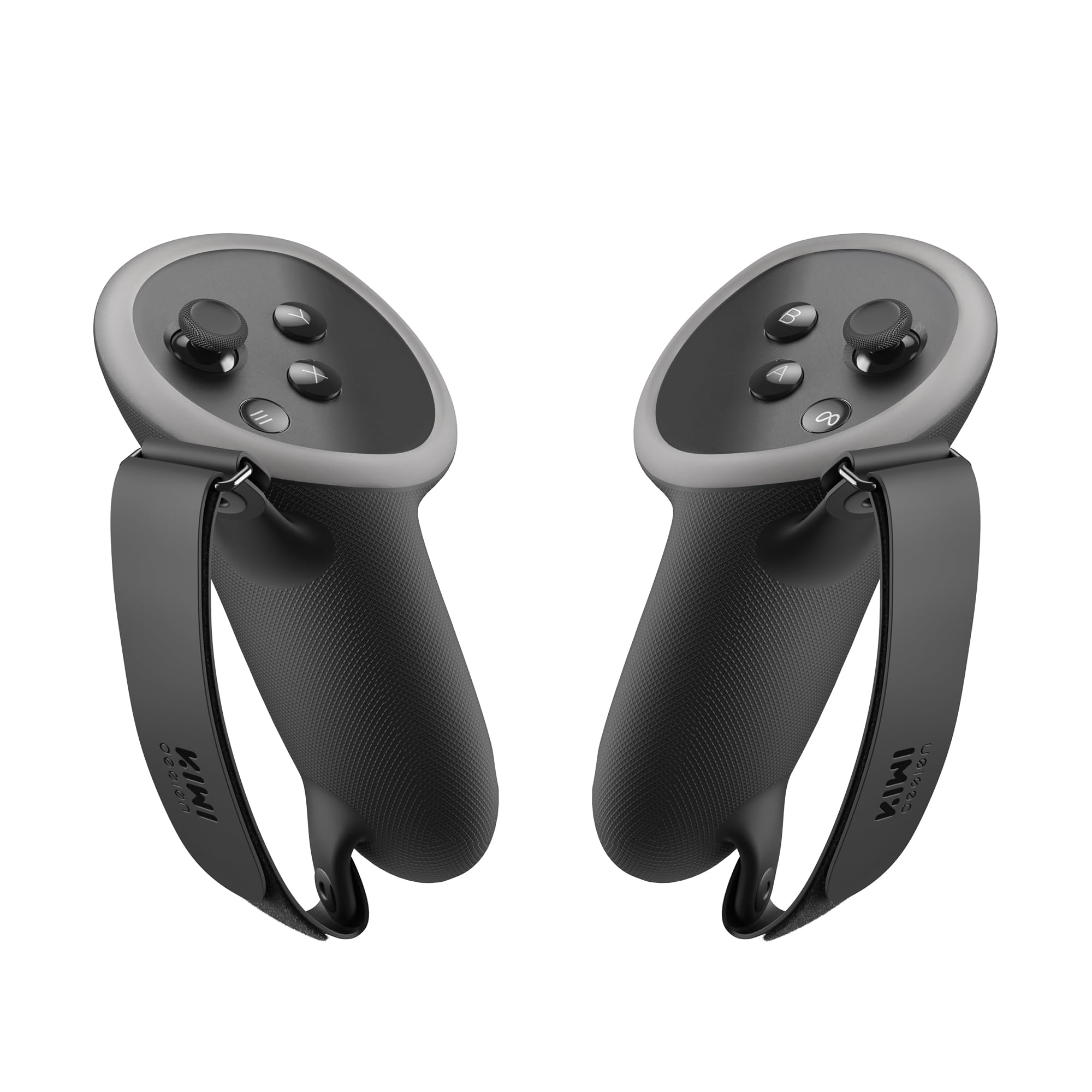 

KIWI design Quest Accessories Controller Grip Сумісність із ремінцем для суглобів пальців Силіконовий захисний ремінь для рук 3S/3 чорний