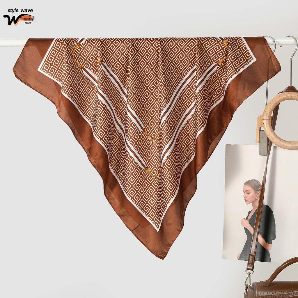 Spring & Summer Korean Style Fashion Silk-Blend Printed Women's Scarf - Versatile Decorative Accessory