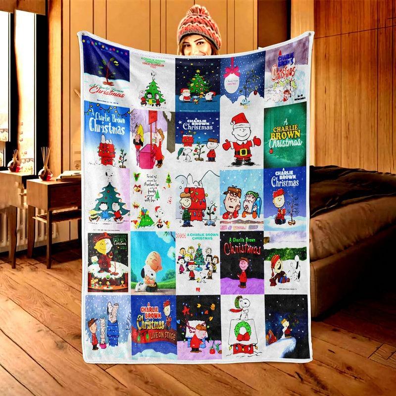 Christmas Cartoon Pattern Digitalprinted Polyester Bedroom Velvet Flannel Soft Sofa Cover Blanket Fleece Soft Sofa Cover