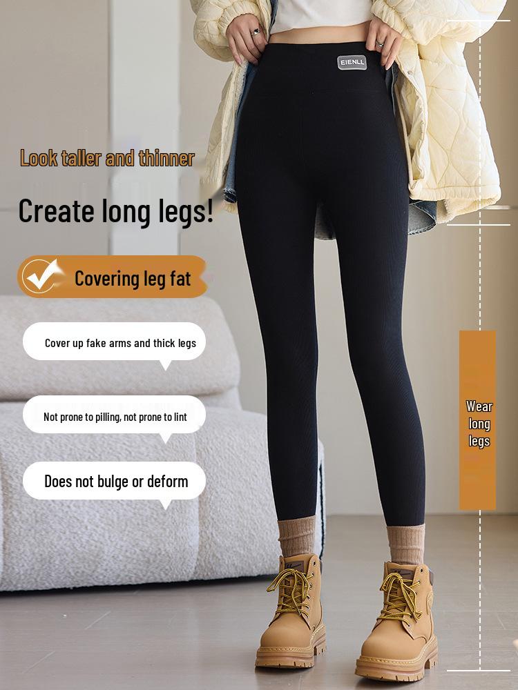 Women's High-Waisted Cotton-Feel Base Layer Pants - Cold-Resistant, Warm, No-Sag, Tight-Fitting, New Style