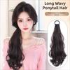 With Rubber Band Long Wavy Ponytail Hair High Elasticity Hair Band Hairpiece Daily Use