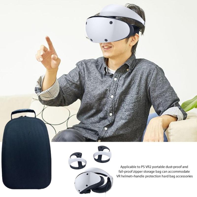 Tragbare Hartschalen-Tasche für PS VR2 Headset Aufbewahrungstasche Schutzhüllen Halter für die Aufbewahrung zu Hause Handtasche Innenhalter Tablett