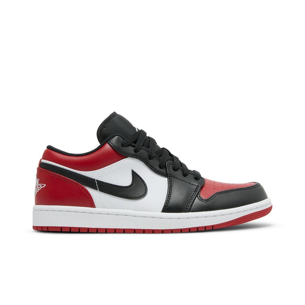 Air Jordan 1 Low 'Bred Toe' (Unisex) Gym Red / Black / White Vintage Basketball Shoes 553558 612