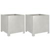 VidaXL Planters 2 Pcs 40x40x40 Cm Stainless Steel, Planter, Patio Planter, Flower Box, Outdoor Planter, 851208