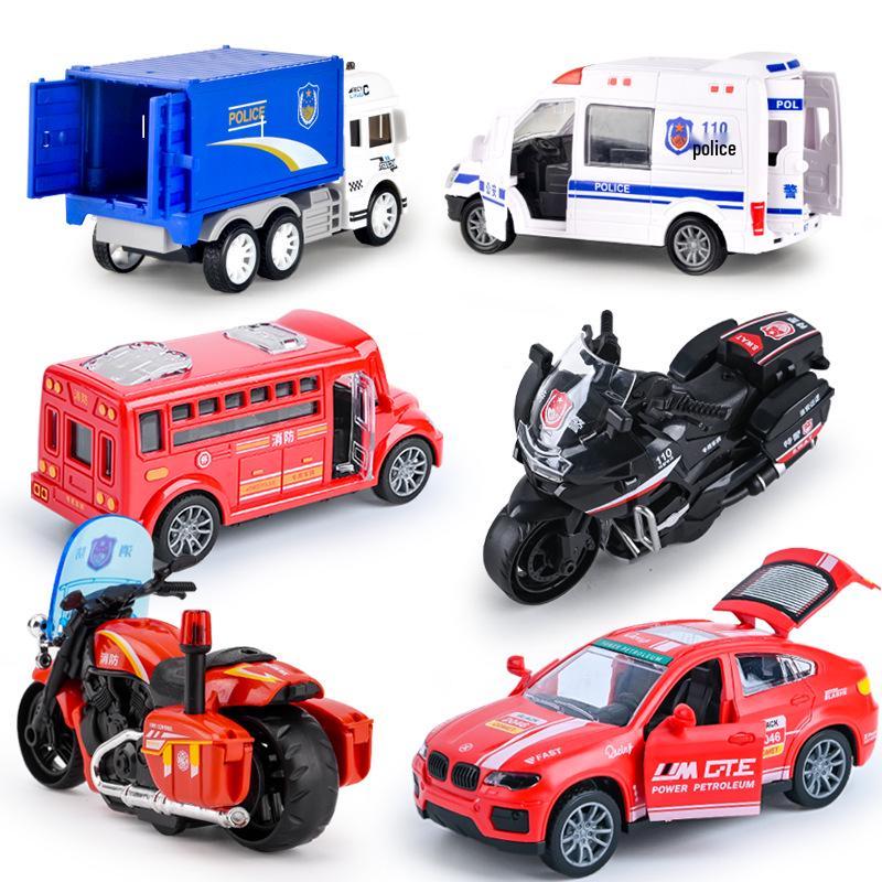 TikTok Influencer Children's Educational Boy Cars: Inertial Engineering Vehicle and Street Stall Toys
