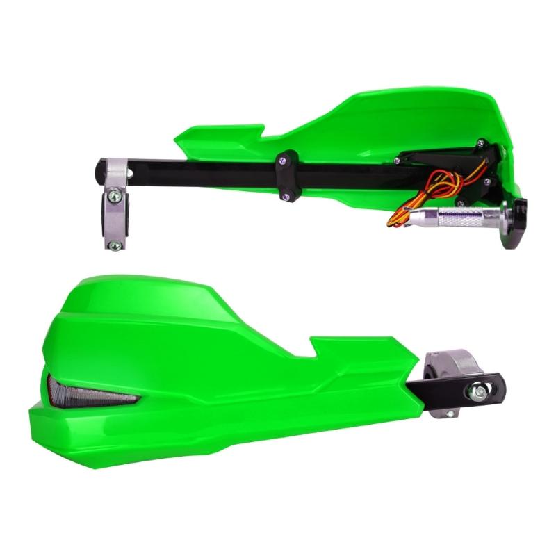 Universal Motorcycle Handlebar LED Running Light Handguard Kit with Aluminum Frame for Off Road Riding Protection