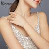 BAMOER Genuine 925 Sterling Silver Classic Heart-shaped Loving Heart Bracelet For Women Simple Design Jewelry