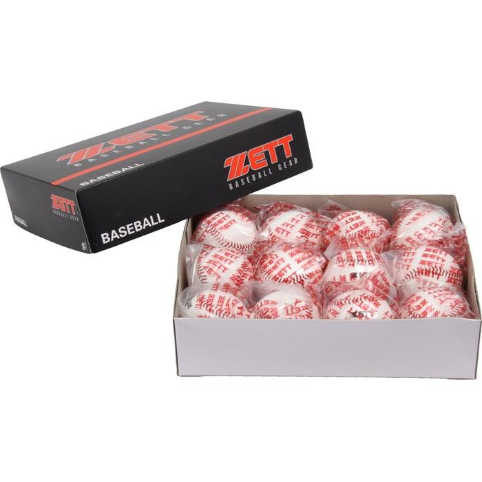 ZETT Baseball Safety Ball (Elementary School Low Grade Use, 12-Pack) BB1400D White