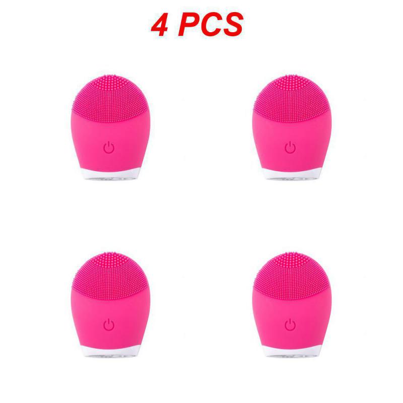 1~8KS Elektrický čistič na obličej Silikonový čisticí kartáček na obličej Pore Hluboké černé tečky Mycí make-up Odstraňovač pěny Sonický