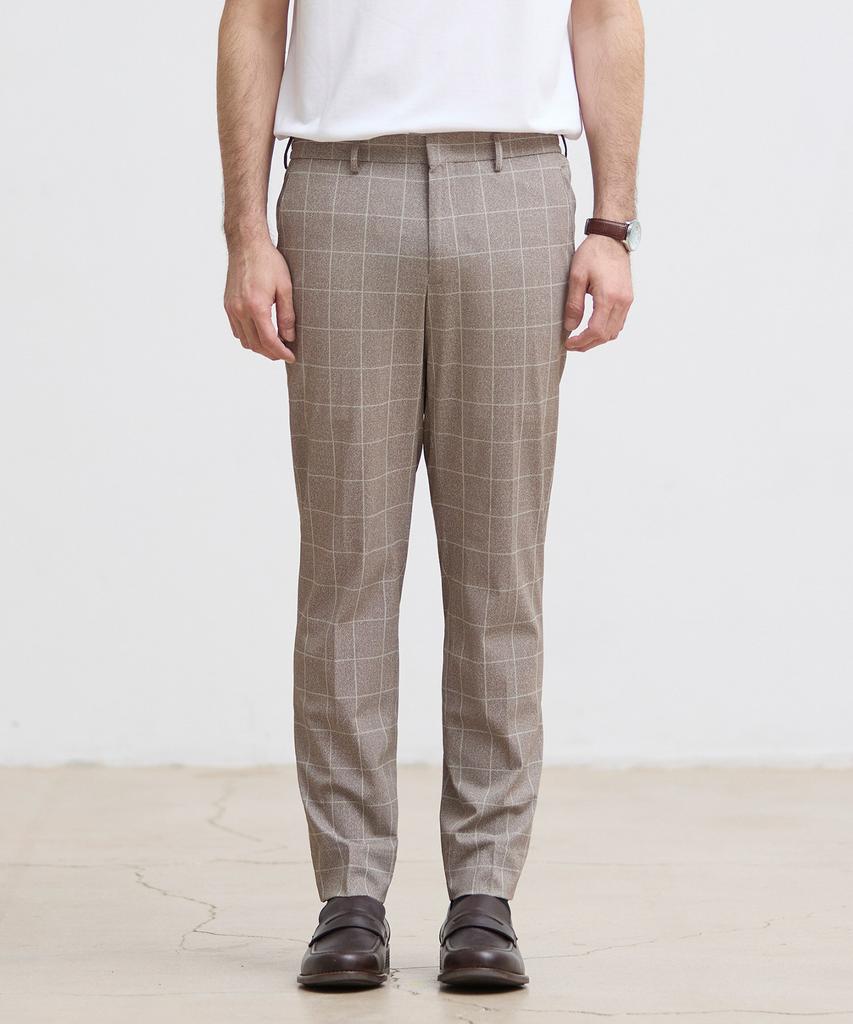 STCO Ice Touch Power Stretch Pants_Beige Check (Slim Fit)_Sepub06Scd