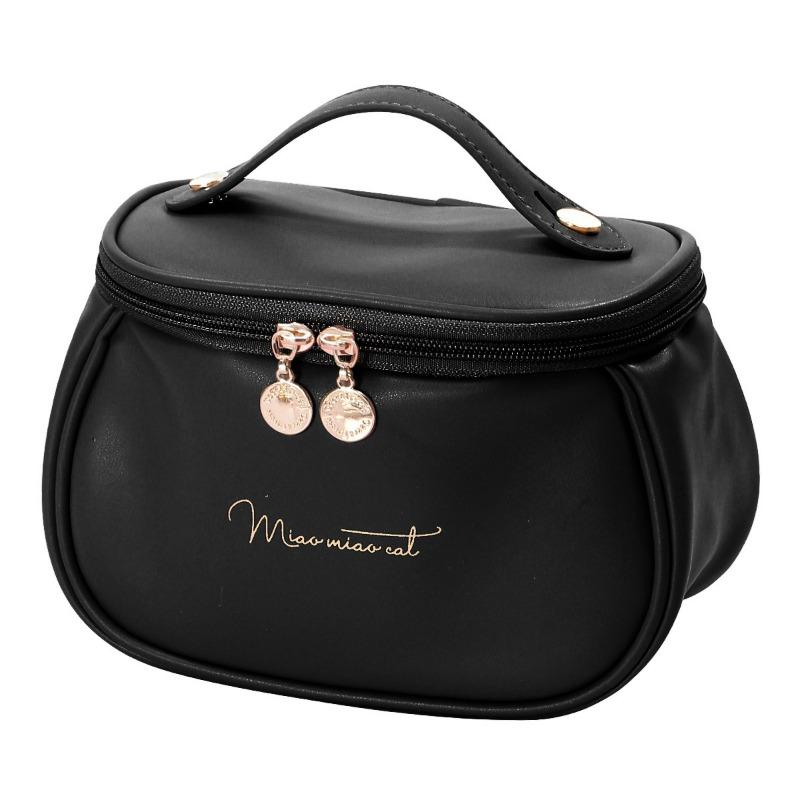 Large Capacity Portable Pu Leather Cosmetic Bag For Women