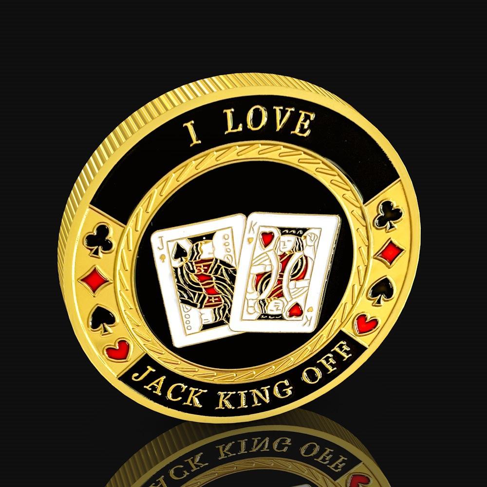 Las Vegas JK poker chips, commemorative medals, gold coins, badges, creative pressure card chips, small gifts