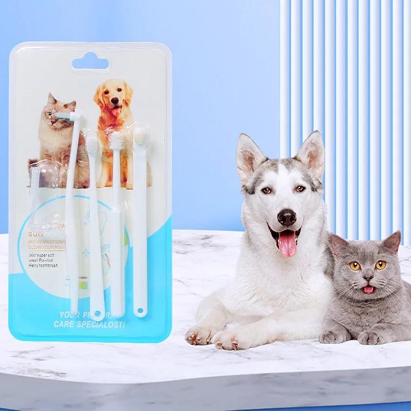 Dog Toothbrush Pet Toothbrush Set Dog Teeth Cleaning Oral Care 5Pcs Set Toothbrush for Pet Mouth Cleaning 5PCS Sets Pet Products