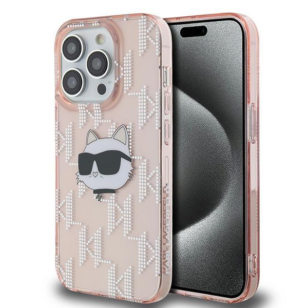 Karl Lagerfeld KLHCP13XHKLPCHP iPhone 13 Pro Max 6.7" pink hardcase IML Choupette Head & Monogram